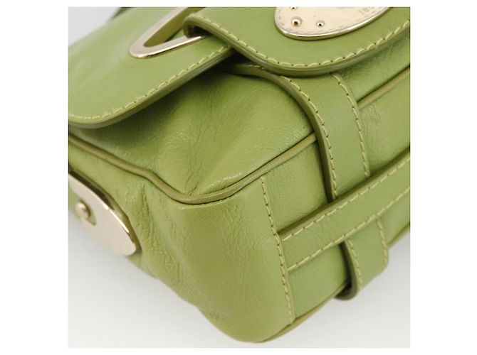 BALLY Borsa a Spalla in Pelle Verde Chiaro Auth BA11358A - vista 11