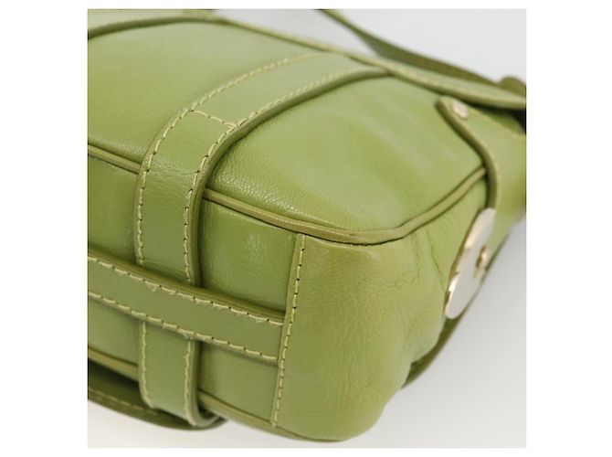 BALLY Borsa a Spalla in Pelle Verde Chiaro Auth BA11358A - vista 12
