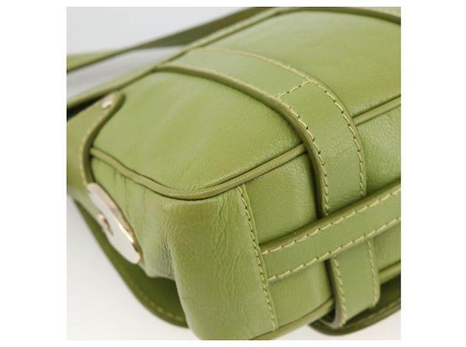 BALLY Borsa a Spalla in Pelle Verde Chiaro Auth BA11358A - vista 13