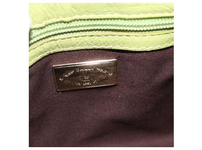 BALLY Borsa a Spalla in Pelle Verde Chiaro Auth BA11358A - vista 15