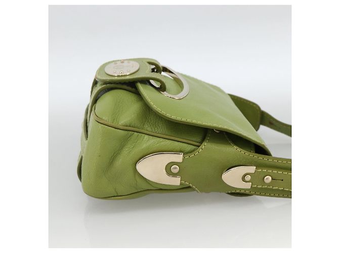 BALLY Borsa a Spalla in Pelle Verde Chiaro Auth BA11358A - vista 5