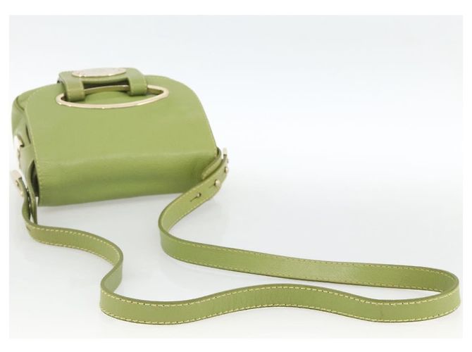 BALLY Borsa a Spalla in Pelle Verde Chiaro Auth BA11358A - vista 7