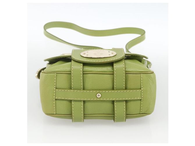 BALLY Borsa a Spalla in Pelle Verde Chiaro Auth BA11358A - vista 9