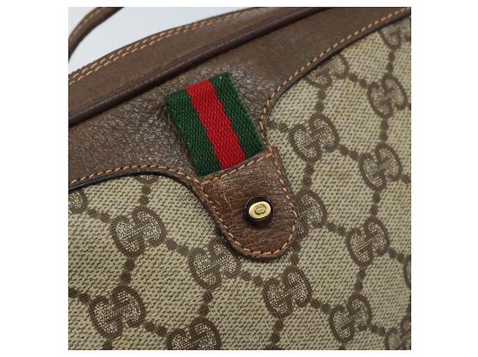 Borsa Sherry Line GG Supreme Web di GUCCI in PVC beige 007 58 6112 4002 Auth 173387 - vista 14