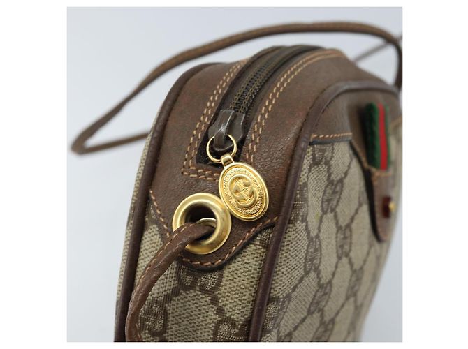 Borsa Sherry Line GG Supreme Web di GUCCI in PVC beige 007 58 6112 4002 Auth 173387 - vista 15