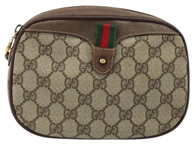 Borsa Sherry Line GG Supreme Web di GUCCI in PVC beige 007 58 6112 4002 Auth 173387 - vista 2