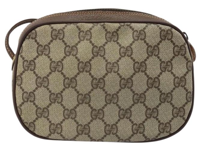 Borsa Sherry Line GG Supreme Web di GUCCI in PVC beige 007 58 6112 4002 Auth 173387 - vista 3