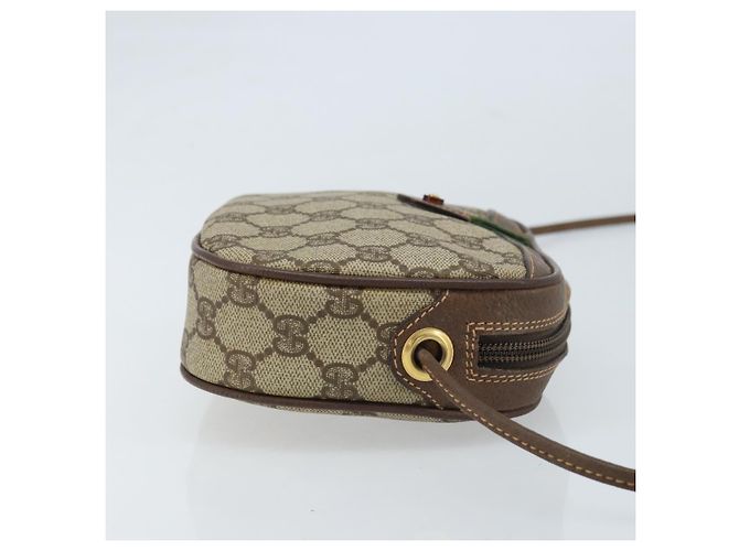 Borsa Sherry Line GG Supreme Web di GUCCI in PVC beige 007 58 6112 4002 Auth 173387 - vista 4
