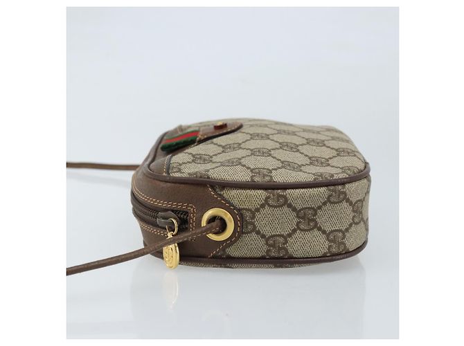 Borsa Sherry Line GG Supreme Web di GUCCI in PVC beige 007 58 6112 4002 Auth 173387 - vista 5