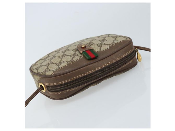 Borsa Sherry Line GG Supreme Web di GUCCI in PVC beige 007 58 6112 4002 Auth 173387 - vista 6