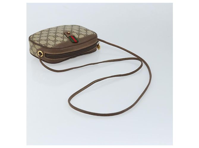 Borsa Sherry Line GG Supreme Web di GUCCI in PVC beige 007 58 6112 4002 Auth 173387 - vista 7