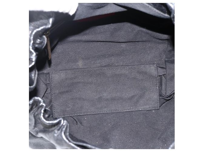 Borsa Tote in Pelle Valentino Nera Oro Auth BA11469 Nero D'oro - vista 12