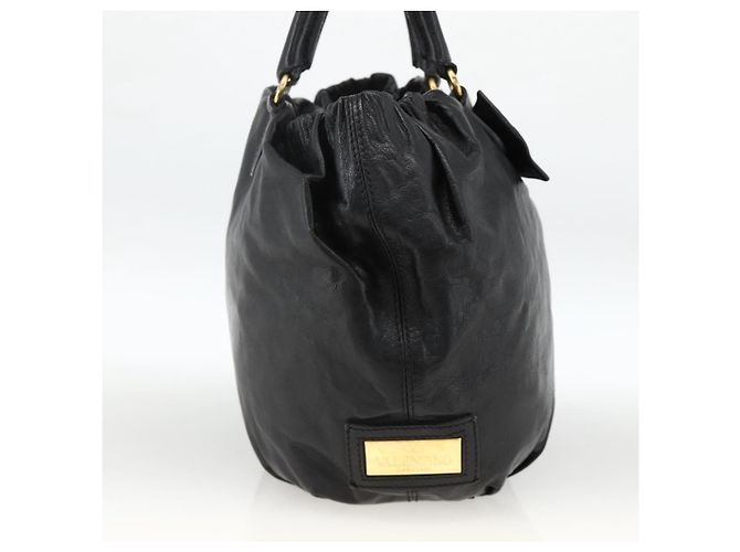 Borsa Tote in Pelle Valentino Nera Oro Auth BA11469 Nero D'oro - vista 3