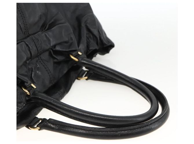 Borsa Tote in Pelle Valentino Nera Oro Auth BA11469 Nero D'oro - vista 7