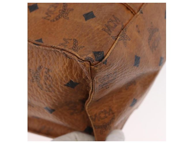 Borsa tote MCM Logogram Vicetos PVC Marrone Oro Auth BA10940 D'oro - vista 10