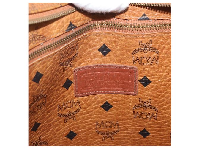 Borsa tote MCM Logogram Vicetos PVC Marrone Oro Auth BA10940 D'oro - vista 16