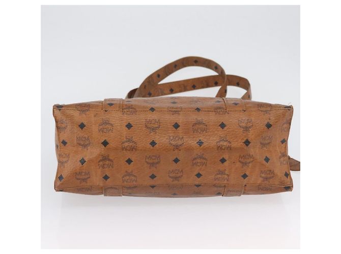 Borsa tote MCM Logogram Vicetos PVC Marrone Oro Auth BA10940 D'oro - vista 9