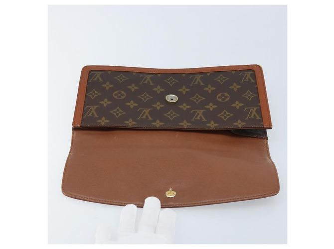 LOUIS VUITTON Pochette Damier Monogram GM Borsa Clutch M51810 LV Auth 174449 Monogramma - vista 8