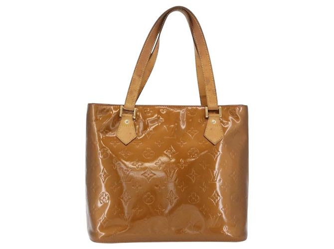 LOUIS VUITTON Borsa a Mano Houston Monogram Vernis Bronzo M91122 LV Auth ARZ080 - vista 13