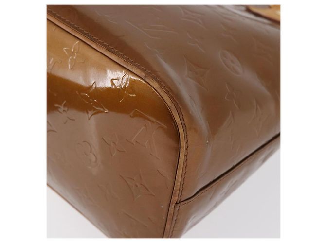 LOUIS VUITTON Borsa a Mano Houston Monogram Vernis Bronzo M91122 LV Auth ARZ080 - vista 16