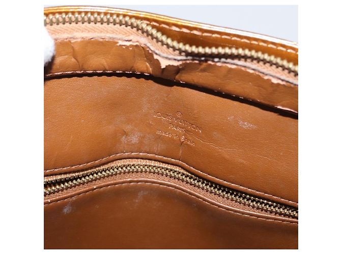 LOUIS VUITTON Borsa a Mano Houston Monogram Vernis Bronzo M91122 LV Auth ARZ080 - vista 18