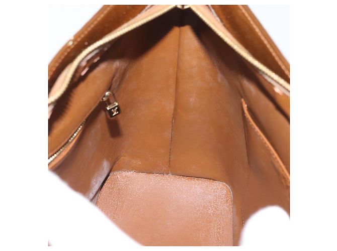 LOUIS VUITTON Borsa a Mano Houston Monogram Vernis Bronzo M91122 LV Auth ARZ080 - vista 19