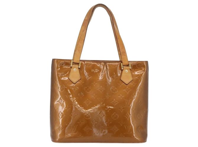 LOUIS VUITTON Borsa a Mano Houston Monogram Vernis Bronzo M91122 LV Auth ARZ080 - vista 2