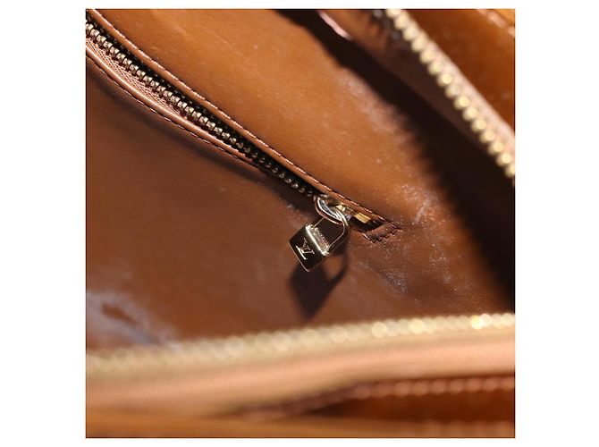 LOUIS VUITTON Borsa a Mano Houston Monogram Vernis Bronzo M91122 LV Auth ARZ080 - vista 21