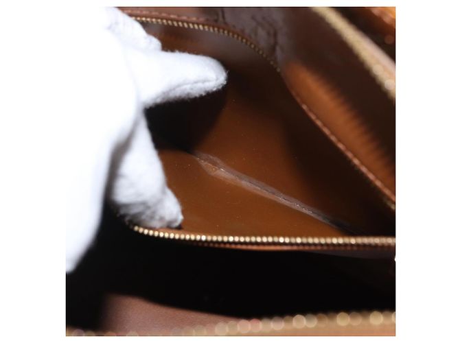 LOUIS VUITTON Borsa a Mano Houston Monogram Vernis Bronzo M91122 LV Auth ARZ080 - vista 22