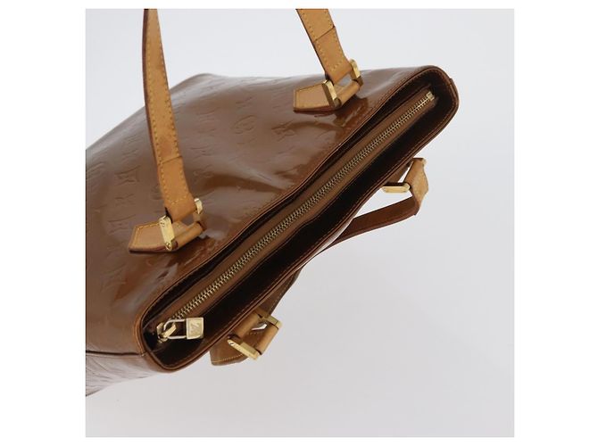 LOUIS VUITTON Borsa a Mano Houston Monogram Vernis Bronzo M91122 LV Auth ARZ080 - vista 6