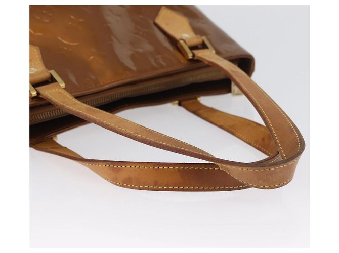 LOUIS VUITTON Borsa a Mano Houston Monogram Vernis Bronzo M91122 LV Auth ARZ080 - vista 7