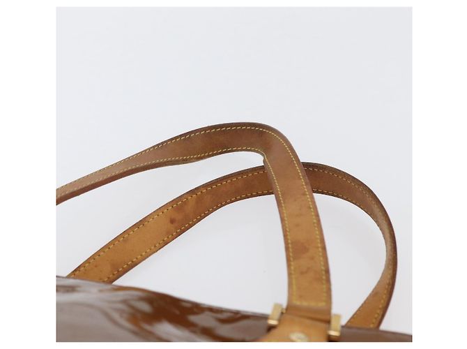 LOUIS VUITTON Borsa a Mano Houston Monogram Vernis Bronzo M91122 LV Auth ARZ080 - vista 8