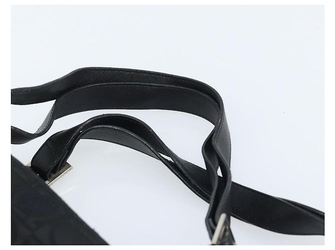 Bolsa Tote Gancini de Nylon Preta e Prata da Salvatore Ferragamo Auth BA11280 Preto - vista 8