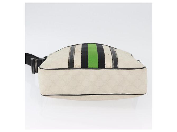 Gucci Borsa a Spalla GG Supreme PVC Bianca 181061 506631 Auth 174543 Bianco - vista 10