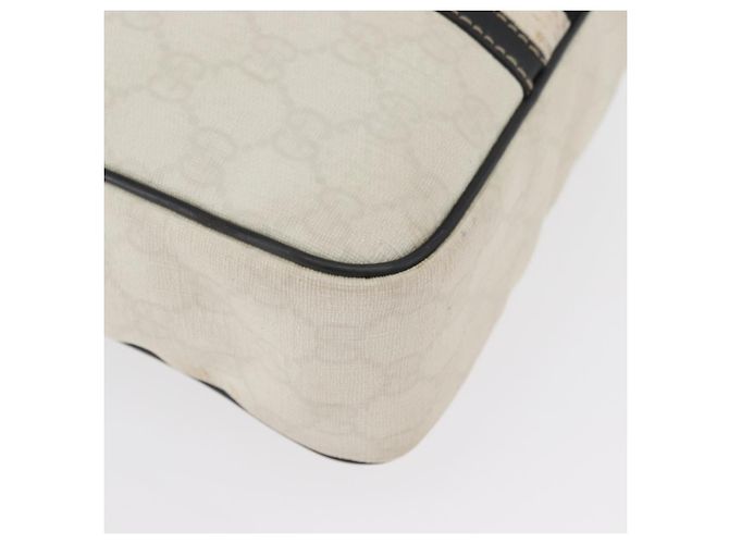Gucci Borsa a Spalla GG Supreme PVC Bianca 181061 506631 Auth 174543 Bianco - vista 11