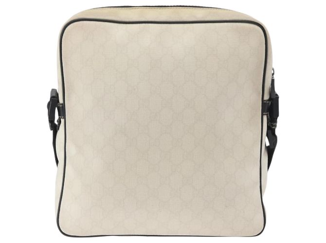 Gucci Borsa a Spalla GG Supreme PVC Bianca 181061 506631 Auth 174543 Bianco - vista 3