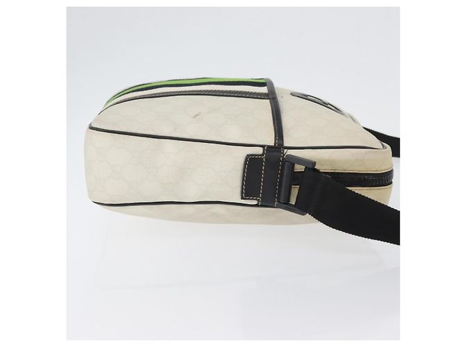 Gucci Borsa a Spalla GG Supreme PVC Bianca 181061 506631 Auth 174543 Bianco - vista 4