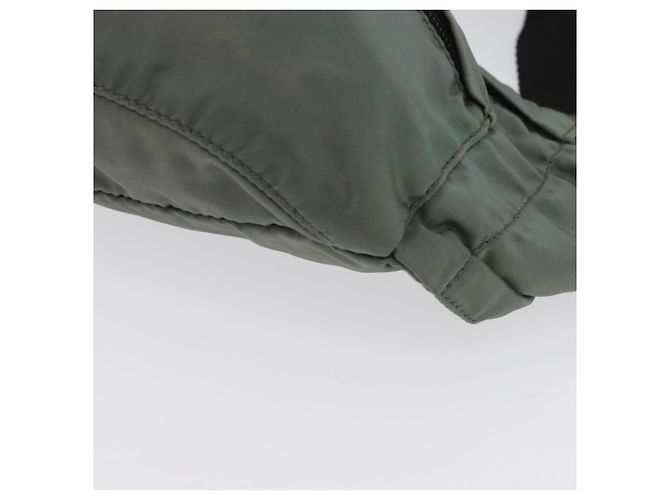 Borsa a corpo PRADA in nylon verde argento Auth ARZ294 - vista 15