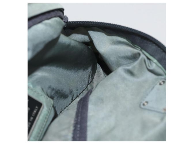 Borsa a corpo PRADA in nylon verde argento Auth ARZ294 - vista 21