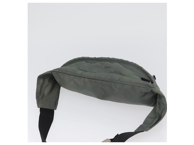 Borsa a corpo PRADA in nylon verde argento Auth ARZ294 - vista 6