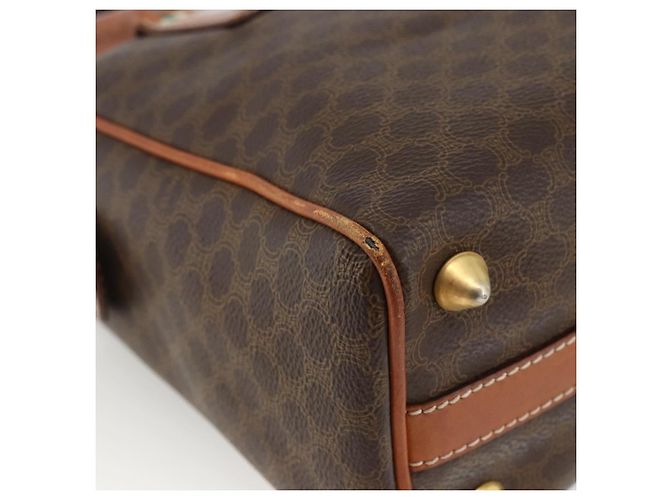Céline Borsa a mano in tela Macadam CELINE in pelle PVC marrone oro Auth BSZ166 D'oro - vista 11
