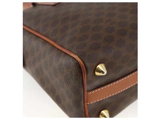 Céline Borsa a mano in tela Macadam CELINE in pelle PVC marrone oro Auth BSZ166 D'oro - vista 13