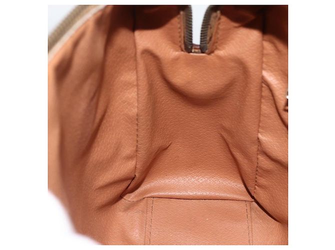 Céline Borsa a mano in tela Macadam CELINE in pelle PVC marrone oro Auth BSZ166 D'oro - vista 17