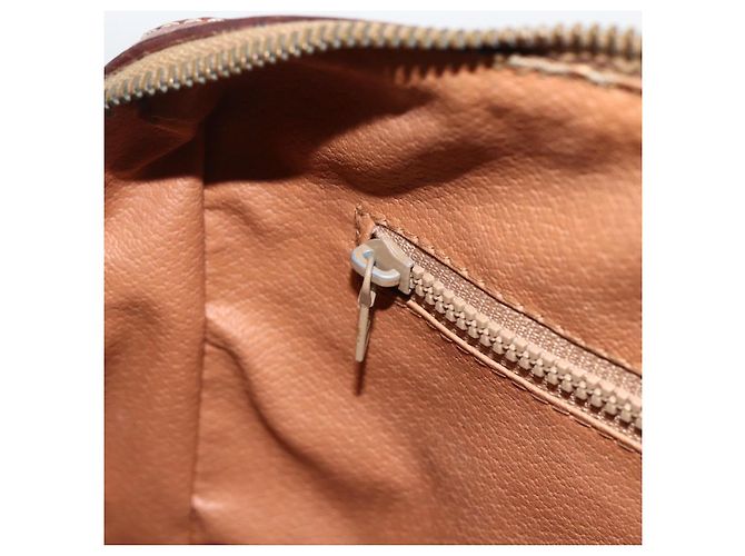 Céline Borsa a mano in tela Macadam CELINE in pelle PVC marrone oro Auth BSZ166 D'oro - vista 18