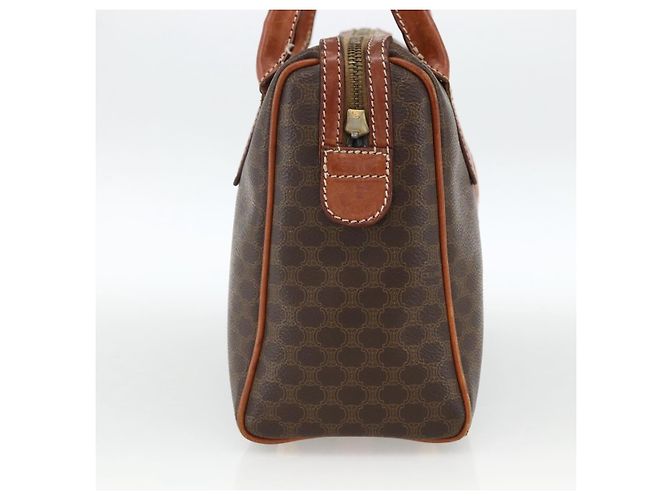 Céline Borsa a mano in tela Macadam CELINE in pelle PVC marrone oro Auth BSZ166 D'oro - vista 4