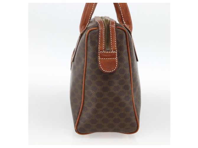 Céline Borsa a mano in tela Macadam CELINE in pelle PVC marrone oro Auth BSZ166 D'oro - vista 5