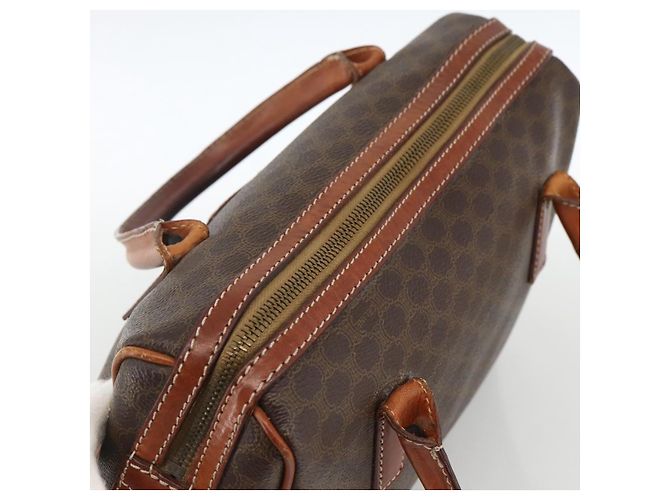 Céline Borsa a mano in tela Macadam CELINE in pelle PVC marrone oro Auth BSZ166 D'oro - vista 6