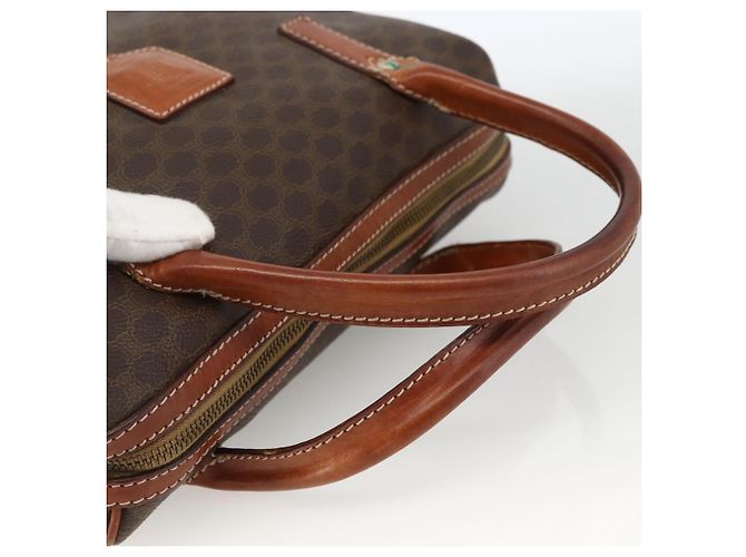 Céline Borsa a mano in tela Macadam CELINE in pelle PVC marrone oro Auth BSZ166 D'oro - vista 7