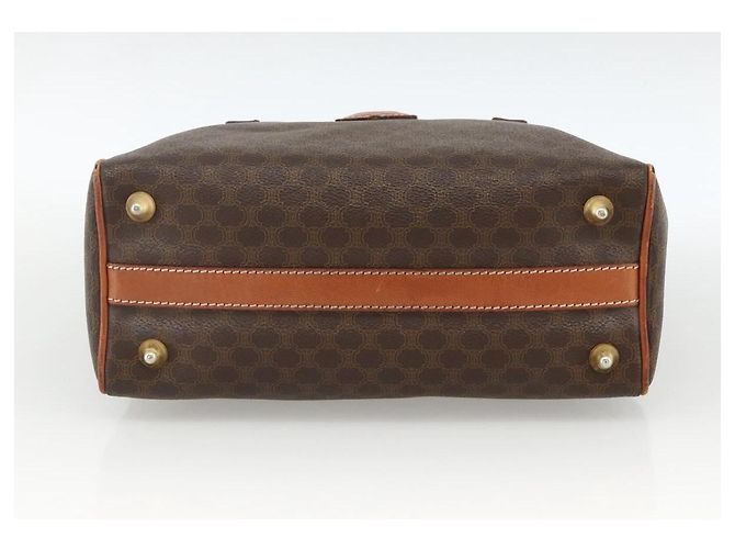 Céline Borsa a mano in tela Macadam CELINE in pelle PVC marrone oro Auth BSZ166 D'oro - vista 9