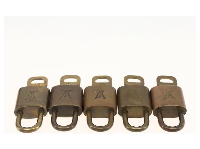 LOUIS VUITTON Set di 5 Lucchetti in Metallo Dorato LV Auth 167124 D'oro - vista 4